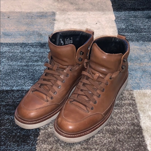 Coach Light Brown Leather High Tops (size 9) - Picture 1 of 3